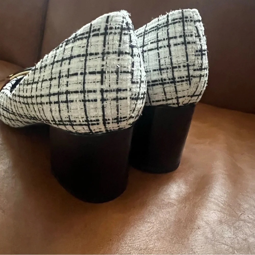 Easy Spirit Cheryl Dress Pumps Black Ivory Neutral Leather Office Formal Sz 10M - Picture 9 of 15